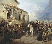Creator:Adolf Charlemagne. Field Marshal Alexander Suvorov at the top of the St. Gotthard September 13 oil painting reproduction